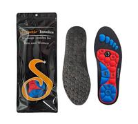 Plantillas magnéticas para zapatos, plantillas magnéticas de acupresión, terapia de pies, reflexología, alivio del dolor, plantillas magnéticas ortopédicas para hombres y mujeres, color negro y rojo