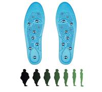 Plantillas Magnéticas, Plantillas Acupresión Zapatos, 1 Par Plantillas Gel Magneticas Para Hombre y Mujer, Reflexología Plantillas Ortopédicas Fascitis Plantar Cuidado La Salud Del Pie (Verde, 35-40)