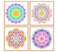 Plantillas Mandala 30x30cm Plantilla Mandalas Grande Stencil Mandala Estarcido de Pared de Decoracion para Pintar Tela Puerta Pared Muebles Madera Piso