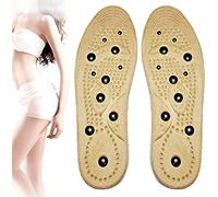 plantillas masajeadoras de pies, Plantillas adelgazantes de acupresión, plantillas for zapatos antifatiga y reflexología for aliviar el dolor.(Yellow,L)
