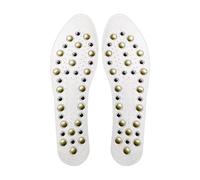 plantillas masajeadoras de pies, Plantillas ortopédicas con masaje magnético mejorado, transpirables y resistentes al sudor, que alivian el dolor de pies y la fascitis plantar.(White,3 pair)