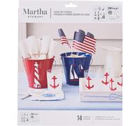 Plantillas medianas de Martha Stewart Crafts (8,75 x 9,75 pulgadas) 32257 Estudio n?utico (2 hojas con 14 dise?os)