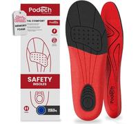 Plantillas Memory Foam Trabajo Antiestáticas, Transpirables Antiolor y Sudor, Máximo Confort 24h para Botas y Zapatos, Unisex, Soporte para estar de pie, Podech (Memory Foam, 35-40)