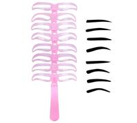 Plantillas moldeadoras de cejas, set de modelador de cejas, reutilizable, lavable, guía de maquillaje para mujeres, niñas, viajes, salón de belleza, rutina de belleza, herramienta de maquillaje fácil