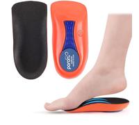 Plantillas ortopédicas 3/4 para zapatos, alivio de la fascitis plantar, soporte de arco para mujeres y hombres, plantillas de aumento de cojín de talón para aliviar el dolor de talón, pies planos,