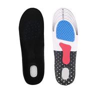 Plantillas ortopédicas con soporte de arco, ajustables, elásticas, transpirables, pie plano, plantillas deportivas de panal de abeja de longitud completa, absorción de golpes para fascitis plantar (L)