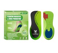 Plantillas ortopédicas de 3/4 de longitud para fascitis plantar, pies planos, sobrepronación, tendinitis de Aquiles, diseño de almohadillas de doble amortiguación para aliviar el dolor de talón