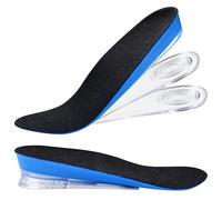 Plantillas ortopédicas de 3 capas ajustables para aumentar la altura de 3,5 cm, unisex, 3/4 de longitud, amortiguación, para hombres y mujeres (pequeño)
