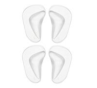 Plantillas Ortopédicas de Gel y Silicona para Pie Plano y Fascitis Plantar - Soporte de Caído - 2 Pares (Transparente)
