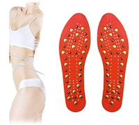 Plantillas ortopédicas for calzado, plantillas de masaje, amortiguadoras, transpirables, con soporte for el arco, acupuntura for masajes(Red,1 pair)