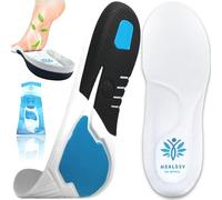 Plantillas Ortopédicas Premium - Corrección de la Postura, Amortiguación, Soporte Médico para Pies Planos y Arcos Altos, Fascitis Plantar, Espolón Calcáneo, Alivio de Dolor en Talones y Articulaciones