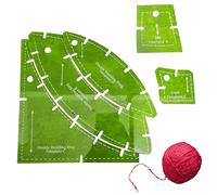 Plantillas para acolchar - 7,8 x 7,8 in Acrylic Quilting Ruler Templates, Double Wedding Ring Set Pattern Tools, Multifunctional Portable Sewing Craft Kit | Clearpatchwork Gauge Set For Quilt