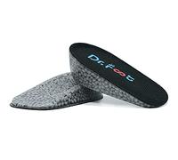 Plantillas para aumentar la altura del Dr. Foot's, inserciones de cojín de talón, inserciones de elevación del talón para discrepancias de longitud de pierna (1.4 pulgadas de altura, negro)