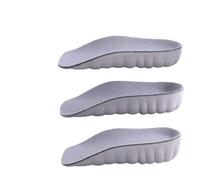 Plantillas para aumentar la altura Heel Insert | Plantillas de medio zapato cojín deportivo aumento de altura espuma viscoelástica EVA elevación 2/3/4/5CM(Grey,Height 3.5cm)