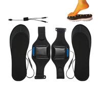 Plantillas para botas con calefacción: plantillas para zapatos con batería recargable de 8000 mAh, calentadores de pies térmicos eléctricos USB, almohadillas térmicas cortadas a medida con correas par