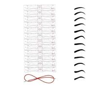Plantillas para cejas para mujeres, 12 unidades, reutilizables, con una cinta, plantillas para cejas, para viajes, , citas, desplazamientos diarios, actuaciones en escenarios