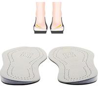 Plantillas para Corrección de Pronación,Cuñas Laterales para Talón,PU Plantillas Ortopédicas de Cuero,Cojines para Zapatos de Talón para Pronación,Supinación,O/X Piernas Arqueadas