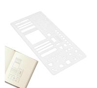 Plantillas Para Diario, Regla de plantilla flexible para scrapbooking, Planificador plantilla reutilizable, plantillasde seguimiento de diario, de planificador Para Adultos Oficina Estudios Escuela