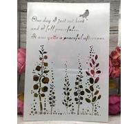 Plantillas para pintar, 11.42 x 8.27 pulgadas, diseño de árbol y pájaro, plantillas de plástico reutilizables para pintura hueca, plantillas para bricolaje, pared de madera, decoración del hogar y