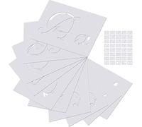 Plantillas para Pintar, 40 Piezas de Alfabeto y Números, Plantillas Reutilizables para Caligrafía