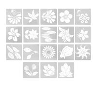 Plantillas para Pintar Flores 18 Piezas de Pet Blanco
