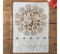 Plantillas para pintar, tamaño A4, 29 x 21 cm, perfume de niña, palabras chinas, plantillas reutilizables para pintar sobre madera, lienzo, muebles, suelo, suministros de arte, decoración estilo 2