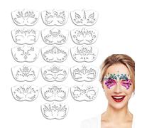 Plantillas para pintura facial, 16 plantillas reutilizables para pintura y pintura corporal, plantillas de flores, herramienta de dibujo creativo para niños y adultos