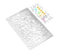 Plantillas para planificador, suministros huecos para manualidades, plantilla de lista de verificación de metal, para niños, adolescentes, adultos, diseñadores, dibujantes, artistas, estudiantes