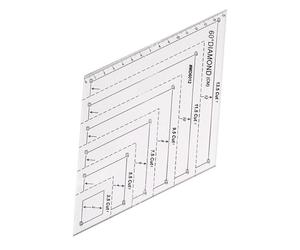 Plantillas Para | Regla de Acolchado Rombo de 60 Grados - Plantilla para Manualidades Decoración del Hogar Costura Arte en Tela Diseño de Vestuario Creación Manual