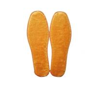 Plantillas para zapatos, cómodas y cálidas, de lana sintética, antiarañazos, cómodas, gruesas, unisex (amarillo 41)