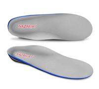 Plantillas para zapatos con soporte de arco para plantillas ortopédicas para fascitis plantar, pies planos, arco alto, pronación, espolones en el talón y dolor de pies, Mens 15-15 1/2, gris