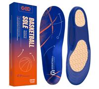 Plantillas para zapatos de baloncesto para hombre, insertos deportivos GED para soporte de arco y actividad atlética, ligeras, elásticas, recortadas para ajustar, insertos ortopédicos con absorción de