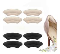 Plantillas para zapatos de hombre y mujer, calcomanías para el talón, almohadillas anticaídas, 4 pares de paquetes para mayor comodidad