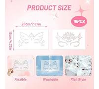 Plantillas Pintadas De 22 Piezas, Herramientas De Pintura Huecas, Plantillas Pintadas Para El Cuerpo Y La Cara, Adecuadas Para Fiestas, Halloween, Maquillaje De Escenario, Graffiti Diy.