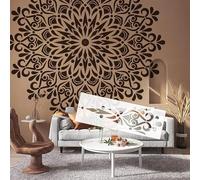 Plantillas redondas de mandala de 150 cm con flores gigantes para pintar y decorar en la pared, decoración reutilizable para yeso, plantillas para masilla S524