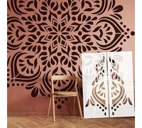 Plantillas redondas de mandala de 180 cm con flores gigantes para paredes, reutilizables, para decorar en la pared, plantillas para decoración de techo S541
