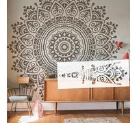 Plantillas redondas de mandala de 180 cm, diseño de flor gigante, para paredes para pintar en la pared, decoración para yeso, portátil, gran decoración, S535