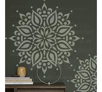 Plantillas redondas exóticas de mandala grande de 60 cm para pintar plantillas para paredes, reutilizables, decoración, manualidades, refrigeradores, tamaño, decoración, plantillas, patrones, ladrillo