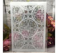 Plantillas reutilizables de 11.42 x 8.27 pulgadas con textura de hojas para manualidades, pared, lienzo, muebles, álbumes de recortes, decoración del hogar, estilo E