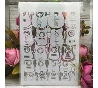 Plantillas reutilizables de 11.42 x 8.27 pulgadas, diseño de luna y árbol, plantillas de dibujo nocturno para manualidades, pared, lienzo, muebles, álbumes de recortes, decoración del hogar, estilo E