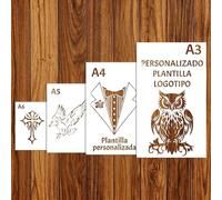 Plantillas Reutilizables Personalizadas Plantillas Para Pintar Texto y Imágenes Personalizadas Plantilla De Estarcido A3 A4 A5 A6 Paredes Madera Letreros Graffiti Dibujo (Plantillas Personalizadas01)