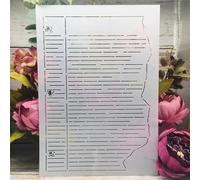 Plantillas reutilizables rectangulares de geometría irregular de 11.42 x 8.27 pulgadas para manualidades, pared, lienzo, muebles, álbumes de recortes, decoración del hogar, estilo I