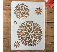 Plantillas reutilizables, tamaño A4, 29 x 21 cm, diseño de flores chinas, para manualidades, reutilizables, plantillas de dibujo para pintar en madera, pared, lienzo, muebles, suelo, decoración del