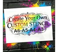 Plantillas stencil personalizadas para pintura Crea tu propia plantilla con logo y texto Plantillas cortadas al láser de precisión para, madera, tela y más de (stencil plantillas02)