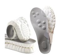 Plantillas suaves de masaje de pies 4D que no se cansan después de estar de pie durante mucho tiempo, absorben los golpes, absorben el sudor, desodorizantes (gris, 44)