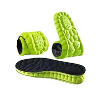 Plantillas suaves y elásticas y transpirables para zapatos, amortiguación y tecnología de nube 4D, plantilla deportiva transpirable que absorbe el sudor (negro, 45-46)