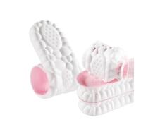 Plantillas suaves y elásticas y transpirables, plantillas de zapatos deportivos 4D, plantillas súper suaves y cómodas, plantilla deportiva transpirable (37-38, blanco rosa)