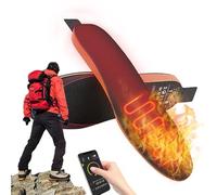 Plantillas térmicas recargables | Plantillas cálidas con control de aplicación con 3 ajustes de temperatura, almohadilla térmica de 3000 mAh, plantilla de calefacción cortable, calentadores de pies