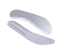 Plantillas transpirables insertadas ultra suaves que amortiguan las plantillas cómodas para caminar con agujeros transpirables que se ajustan a cualquier zapato unisex (gris, 9.5/UK)
