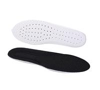 Plantillas transpirables insertan plantillas de amortiguación ultra suave para caminar con agujeros transpirables que se ajustan a cualquier zapato unisex (negro, 6.5/UK)